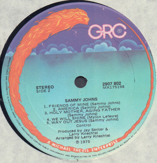 Sammy Johns : Sammy Johns (LP, Album)