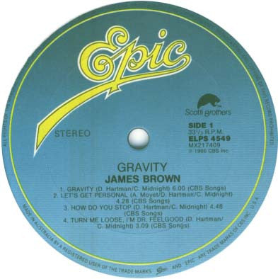 James Brown : Gravity (LP, Album)