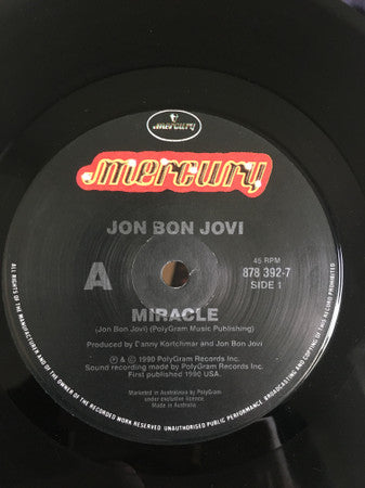 Jon Bon Jovi : Miracle (7")