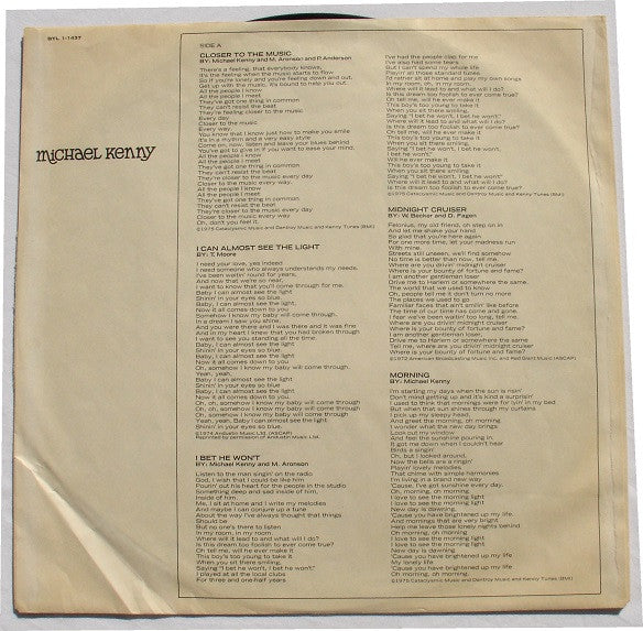 Michael Kenny : Michael Kenny (LP, Album)