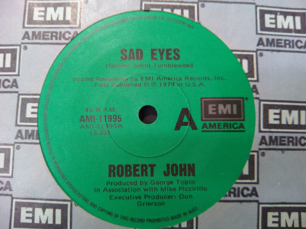 Robert John : Sad Eyes (7", Single, Sin)