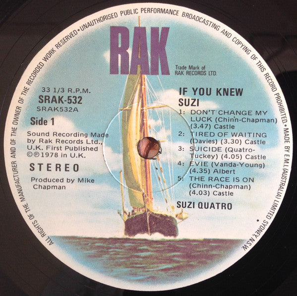 Suzi Quatro : If You Knew Suzi... (LP, Album)