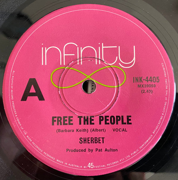 Sherbet : Free The People (7", Single)