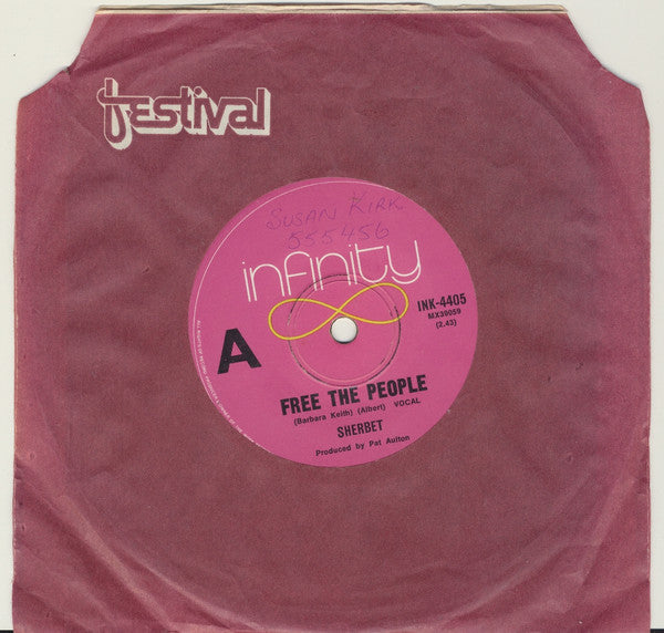 Sherbet : Free The People (7", Single)