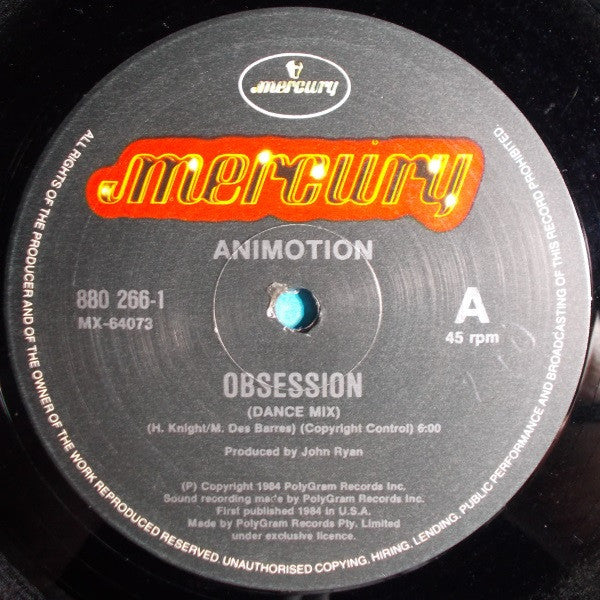 Animotion : Obsession (Dance Mix) (12", Ltd)