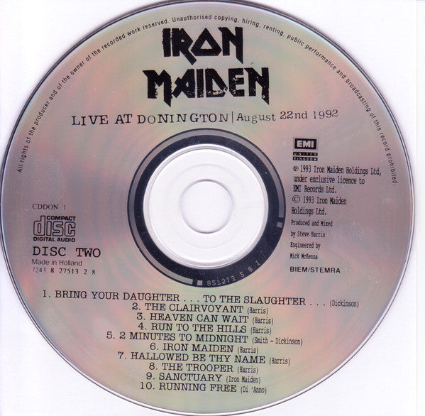 Iron Maiden : Live At Donington (2xCD, Album)