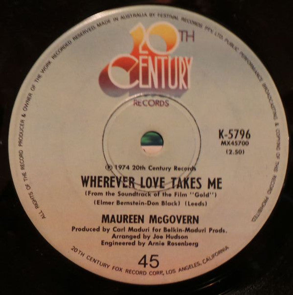 Maureen McGovern : We May Never Love Like This Again (7", Single)