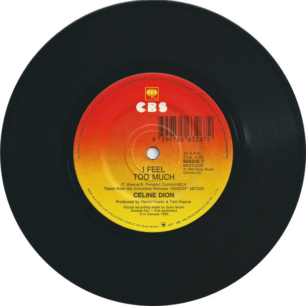 Céline Dion : Where Does My Heart Beat Now (7", Single)