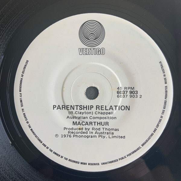 Macarthur (4) : Good Stuffe / Parentship Relation (7", Single)