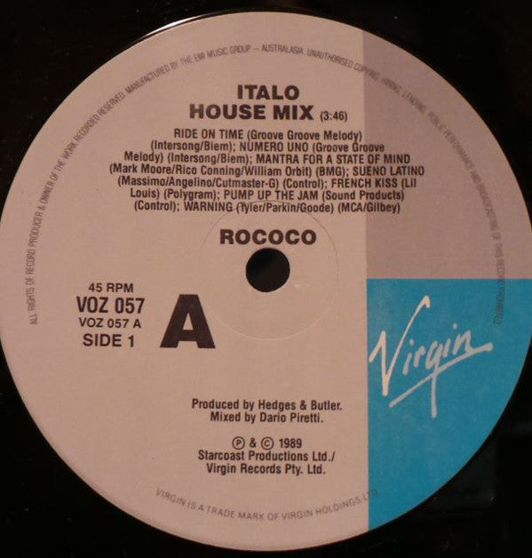 Rococo : Italo House Mix (7", Single)