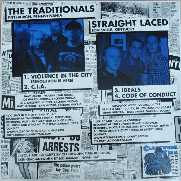 The Traditionals, Straight Laced : Stories From The Street (7", EP, Ltd, Blu)