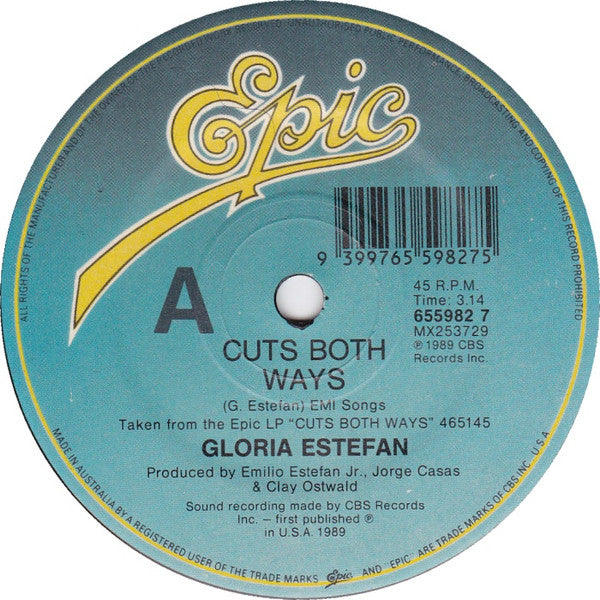 Gloria Estefan : Cuts Both Ways (7", Single)