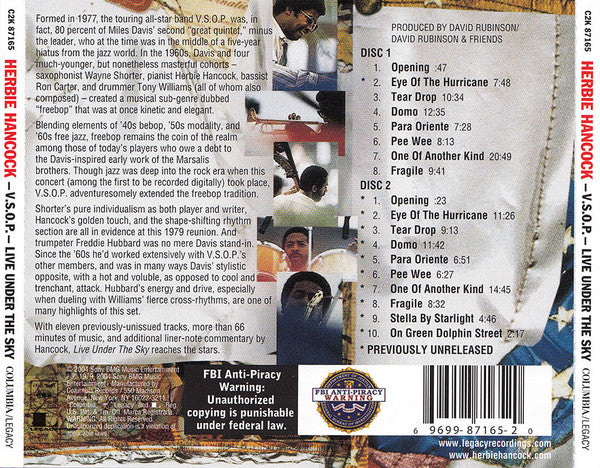 The V.S.O.P. Quintet : Live Under The Sky (2xCD, Album, RE, RM, 24-)