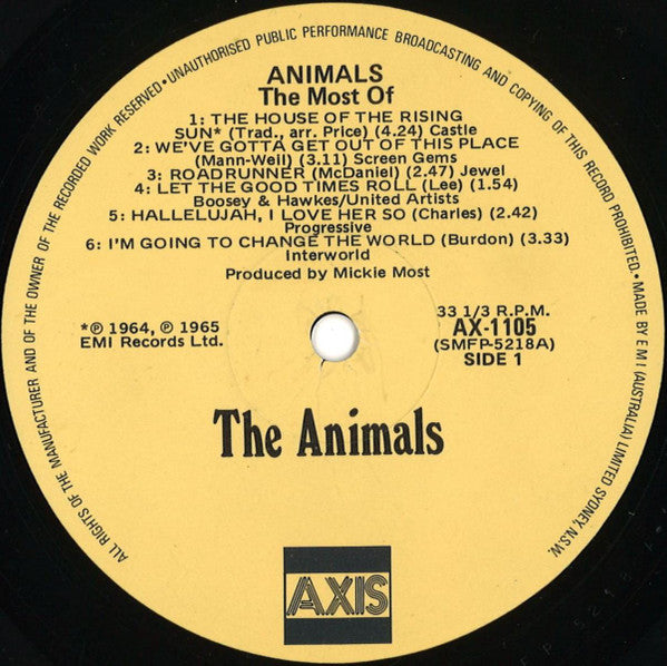 The Animals : The Most Of (LP, Comp, RE)