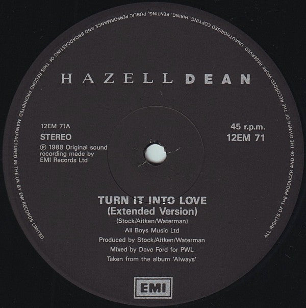 Hazell Dean : Turn It Into Love (12", Single)