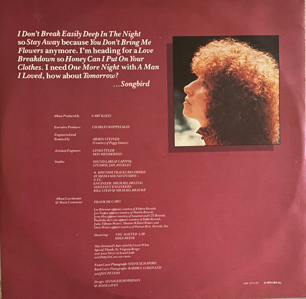 Barbra Streisand : Songbird (LP, Album)