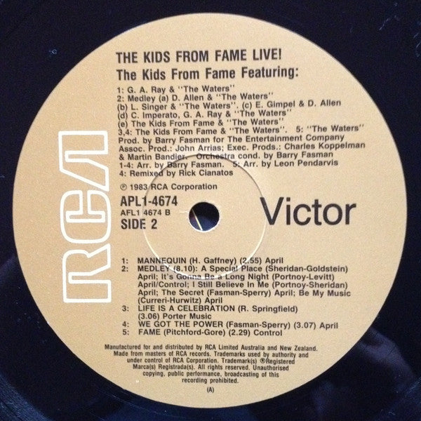 The Kids From Fame : Live! (LP)