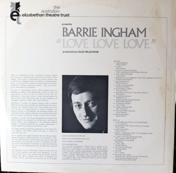 Barrie Ingham : "Love Love Love" (LP)