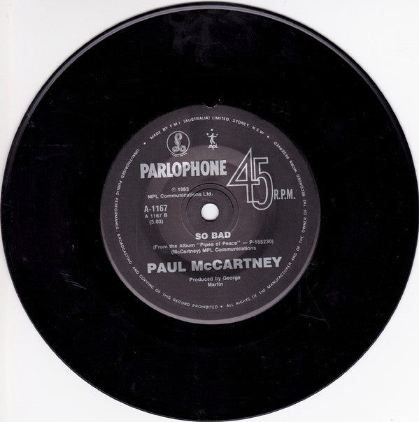 Paul McCartney : Pipes Of Peace (7", Single)