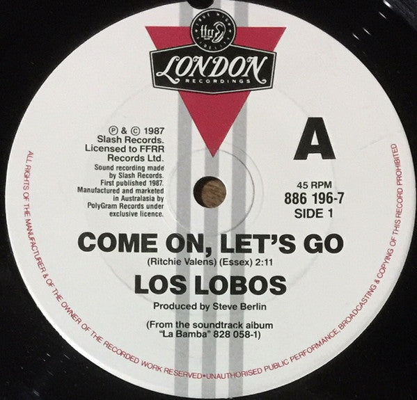 Los Lobos : Come On, Let's Go (7", Single)