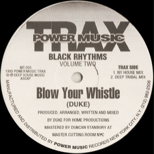 Black Rhythms : Blow Your Whistle (12")
