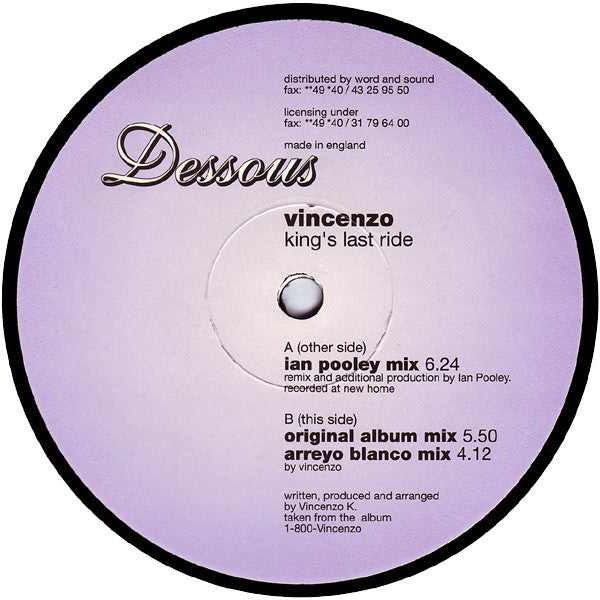 Vincenzo : King's Last Ride (12")