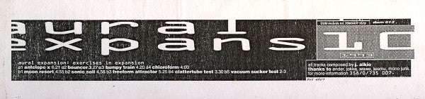 Aural Expansion : Exercises In Expansion (LP, W/Lbl)