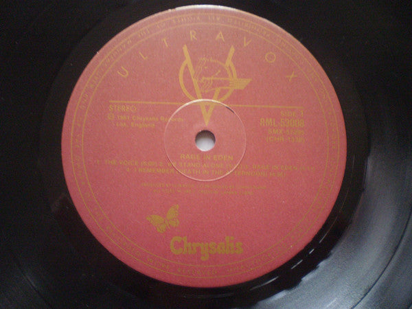 Ultravox : Rage In Eden (LP, Album)