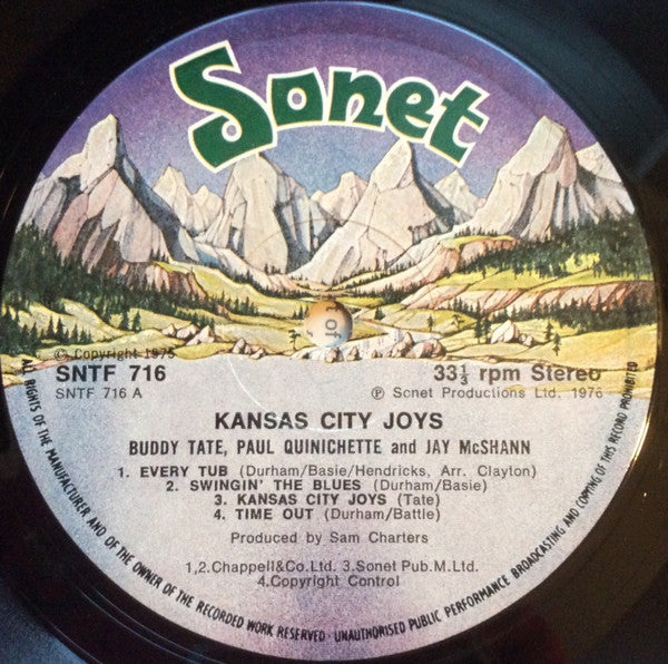 Buddy Tate, Paul Quinichette, Jay McShann : Kansas City Joys (LP, Album)