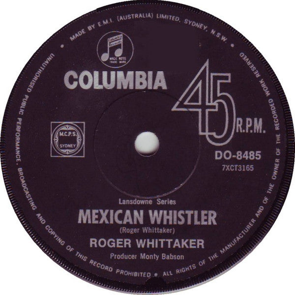 Roger Whittaker : Mexican Whistler (7", Single)