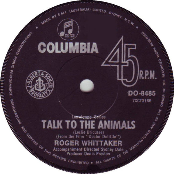 Roger Whittaker : Mexican Whistler (7", Single)