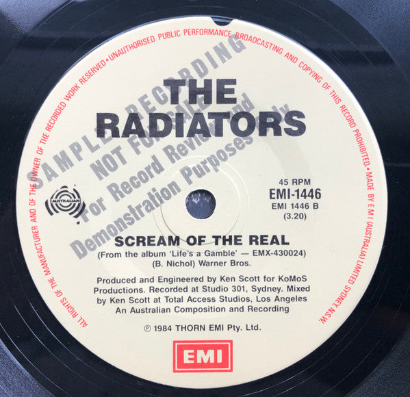 The Radiators (2) : A Bit Of Pain Never Hurts (7", Single, Pic)
