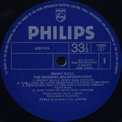 Galapagos Duck : Ebony Quill (LP, Album)