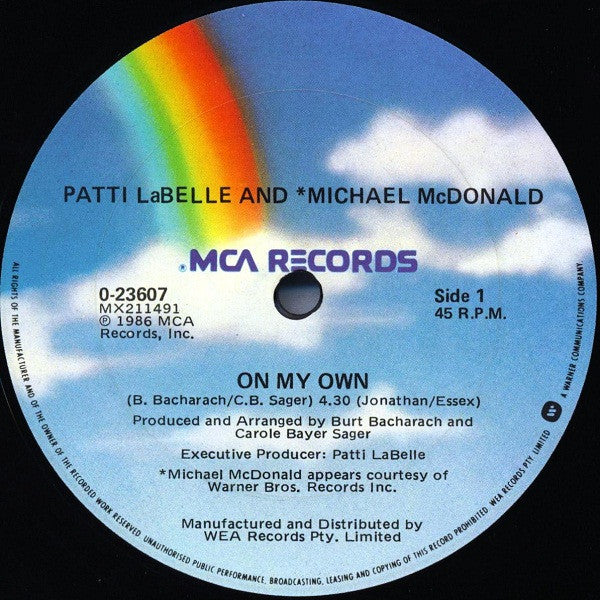 Patti LaBelle & Michael McDonald : On My Own (12")
