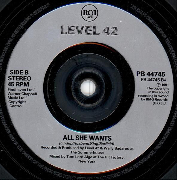 Level 42 : Guaranteed (7", Single, Sil)