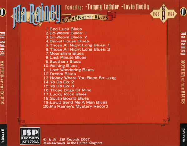Ma Rainey : Mother Of The Blues (5xCD, Comp, RM + Box)