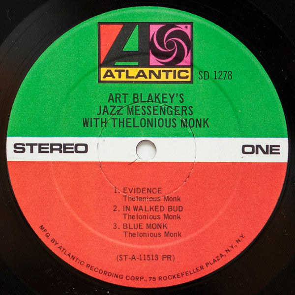 Art Blakey & The Jazz Messengers With Thelonious Monk : Art Blakey's Jazz Messengers With Thelonious Monk (LP, Album, Mono, RE, Pre)
