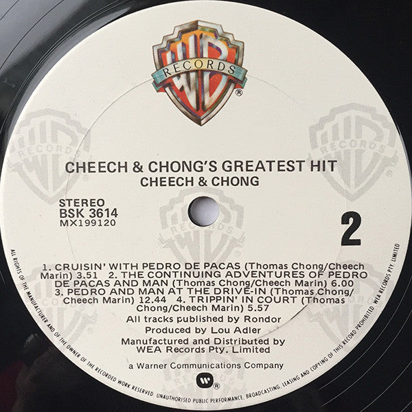 Cheech & Chong : Cheech & Chong's Greatest Hit (LP, Comp, 'Sh)