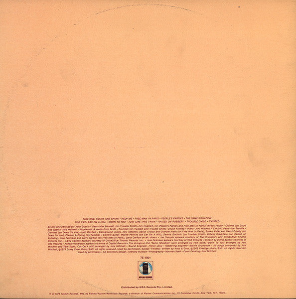 Joni Mitchell : Court And Spark (LP, Album)