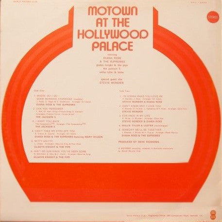 Various : Motown At The Hollywood Palace (LP, Album, Club)