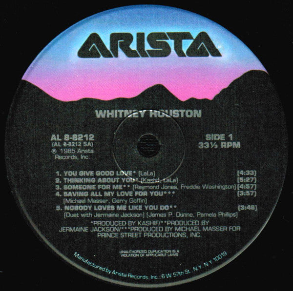 Whitney Houston : Whitney Houston (LP, Album, Ind)