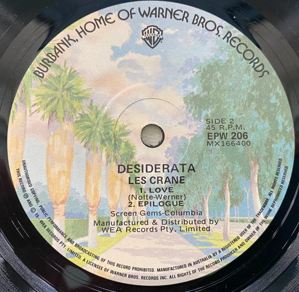 Les Crane : Desiderata (7", EP)