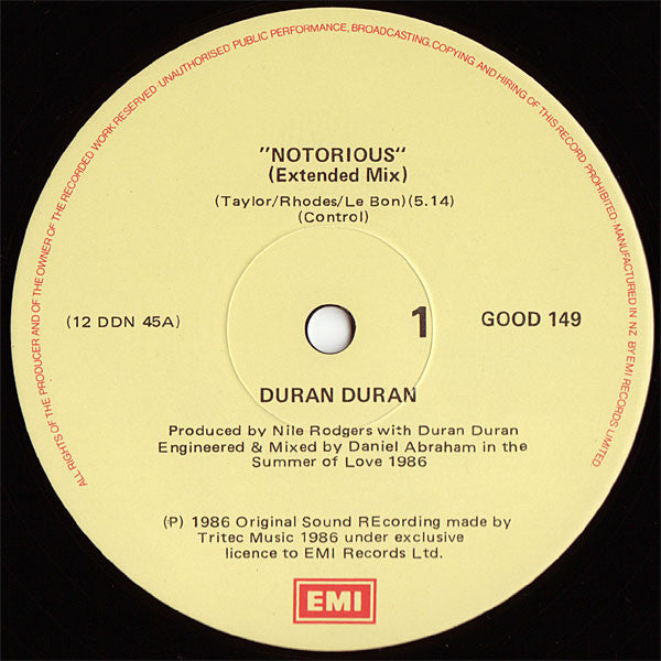 Duran Duran : Notorious (12")