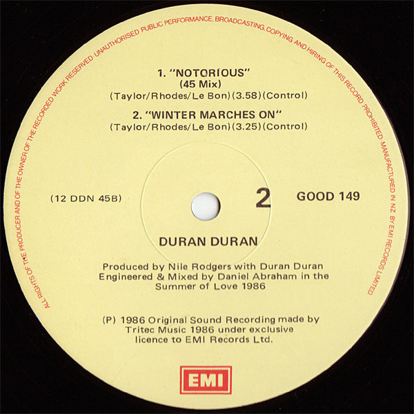 Duran Duran : Notorious (12")