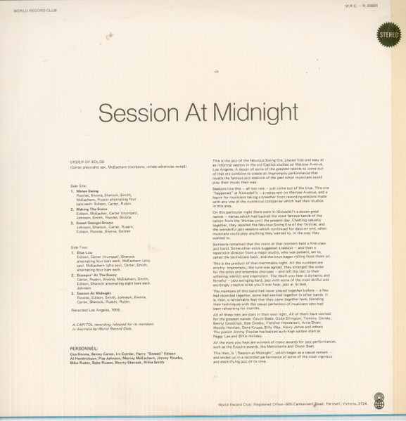 Various : Session At Midnight (LP, Album, Club, RE)