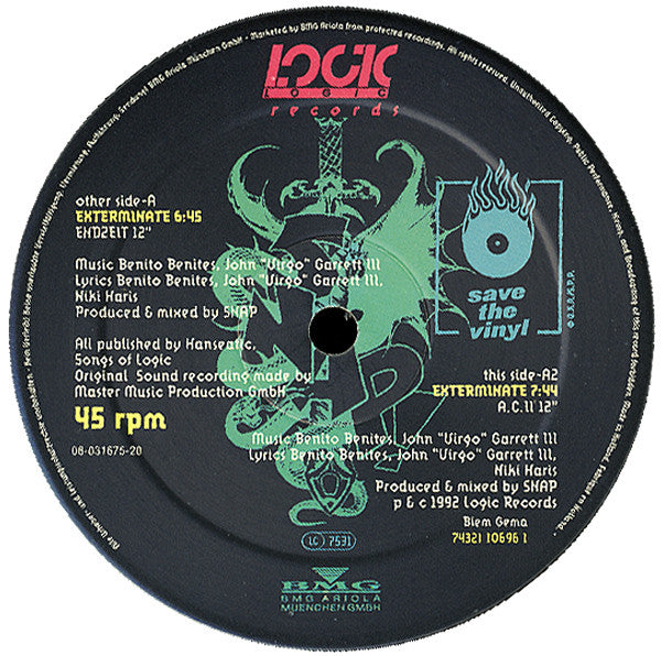 Snap! Featuring Niki Haris : Exterminate! (12")