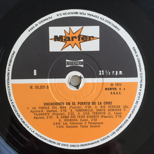 Various : Vacaciones En El Puerto De La Cruz (LP, Comp)