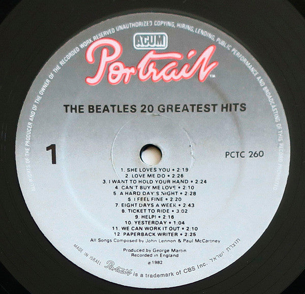 The Beatles : 20 Greatest Hits (LP, Comp)
