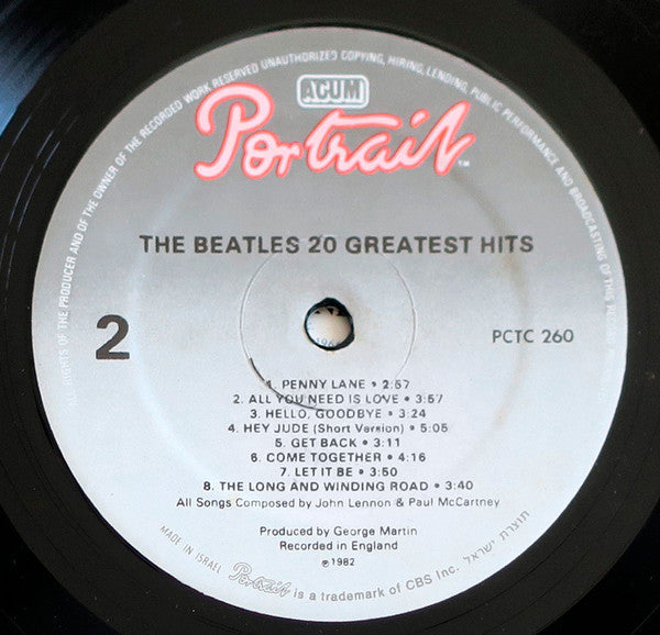The Beatles : 20 Greatest Hits (LP, Comp)
