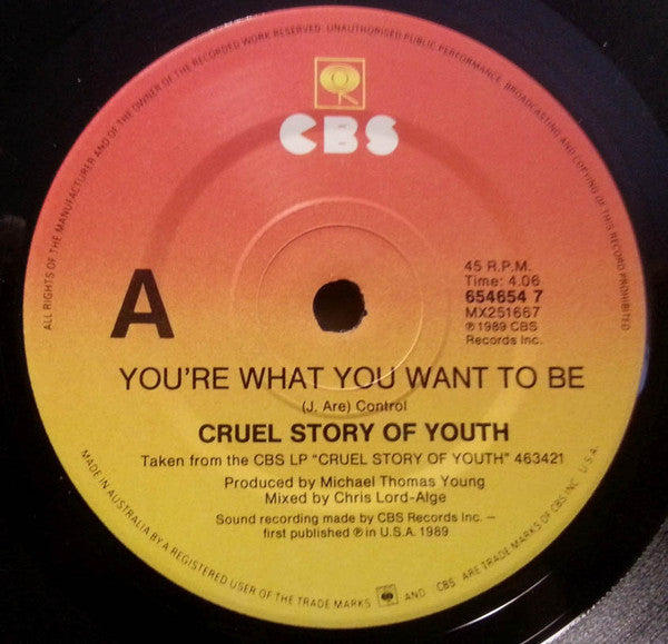Cruel Story Of Youth : You’re What You Want To Be (7", Single)